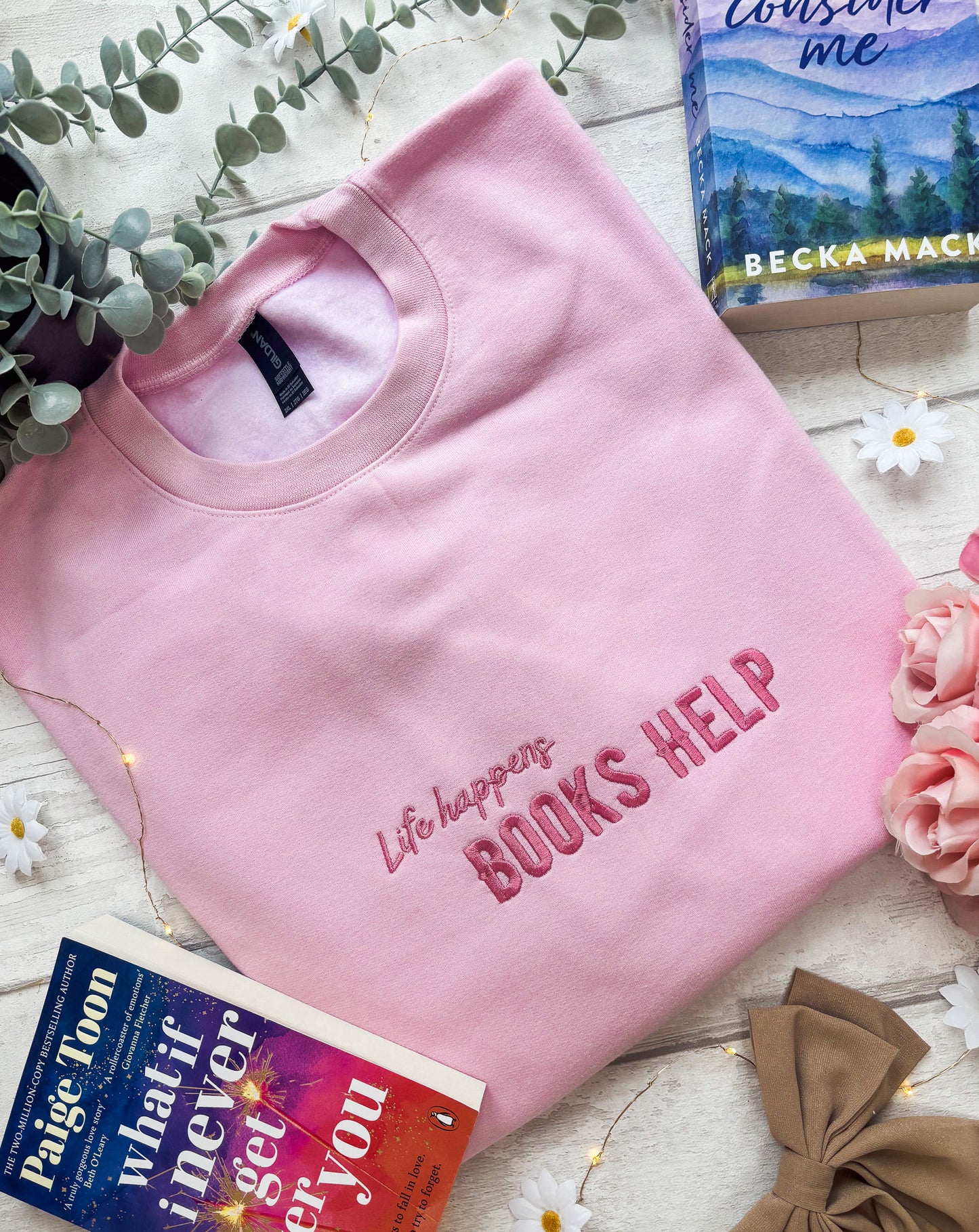 XXL - Life Happens Pink Sweatshirt