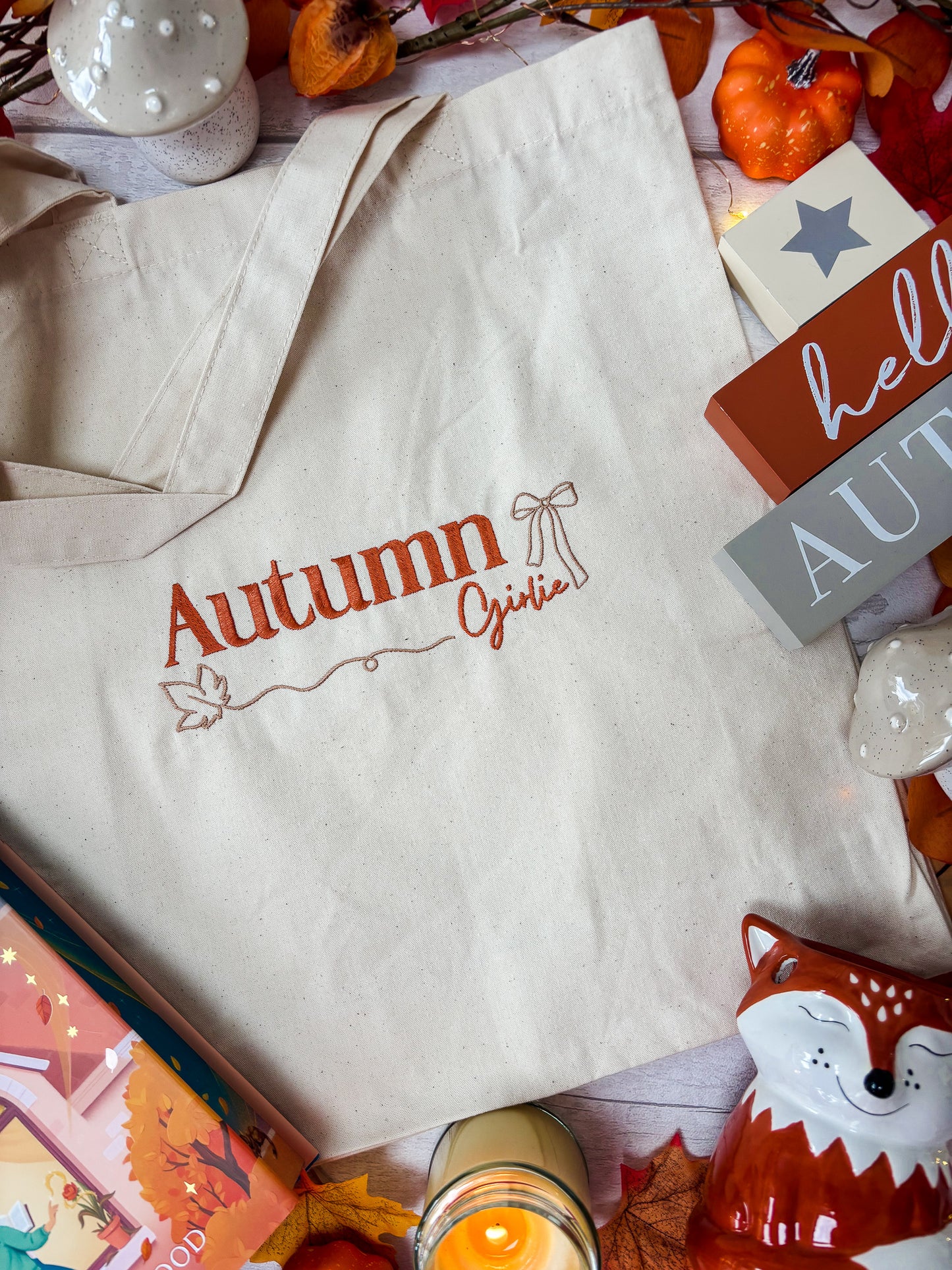 Autumn Girlie Tote Bag