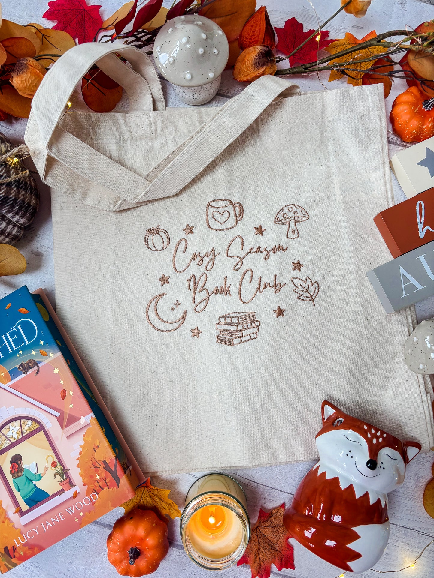 Cosy Season Book Club Tote Bag