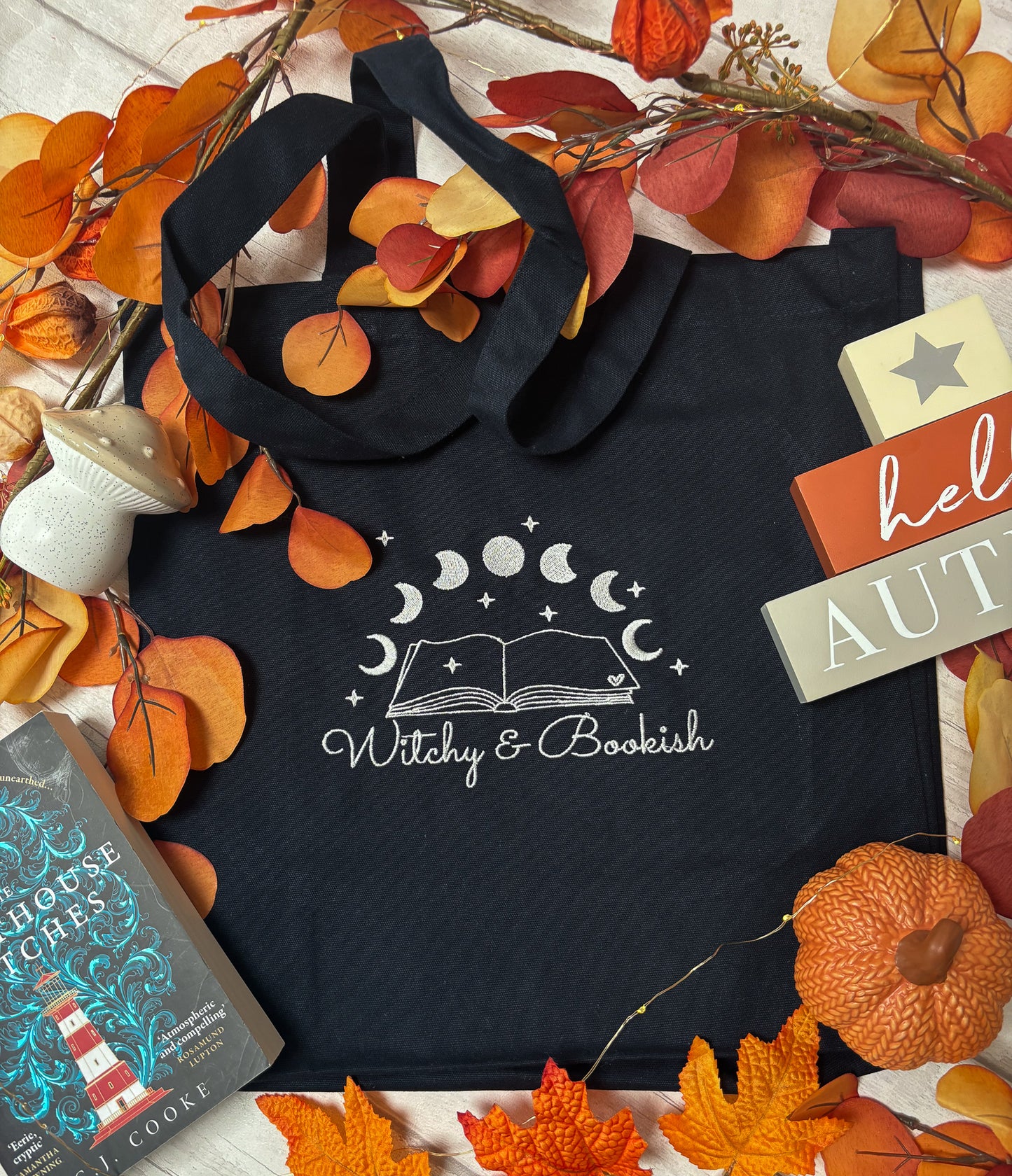 Witchy and Bookish Tote Bag