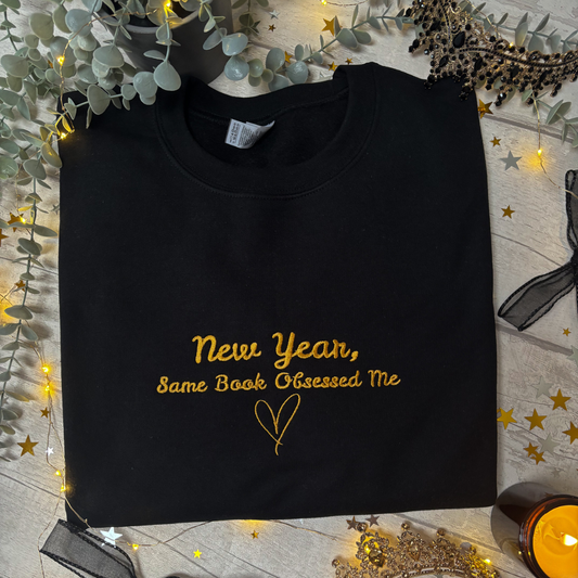 XL - New Year Same Me Black with Gold Sweatshirt