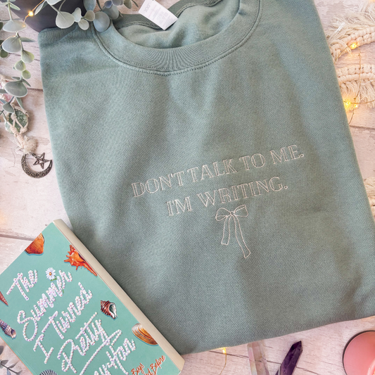 Don't Talk to Me, I'm Writing