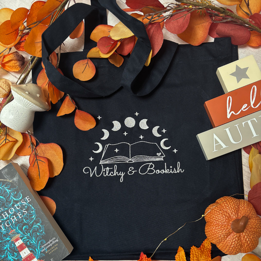 Witchy and Bookish Tote Bag
