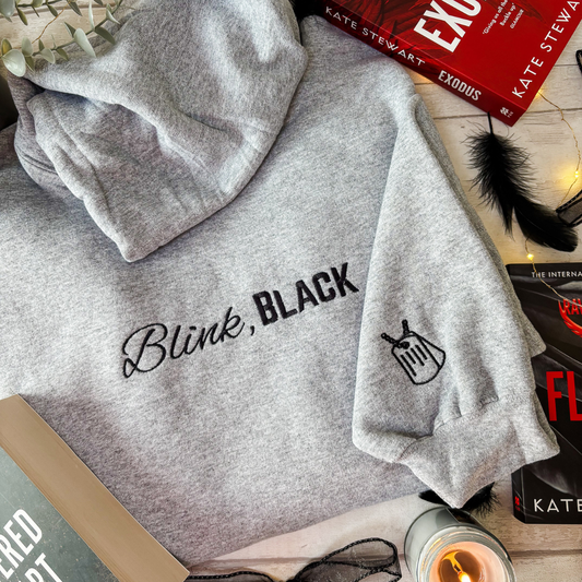 XXL - Blink Black Grey with Black Embroidery Hoodie