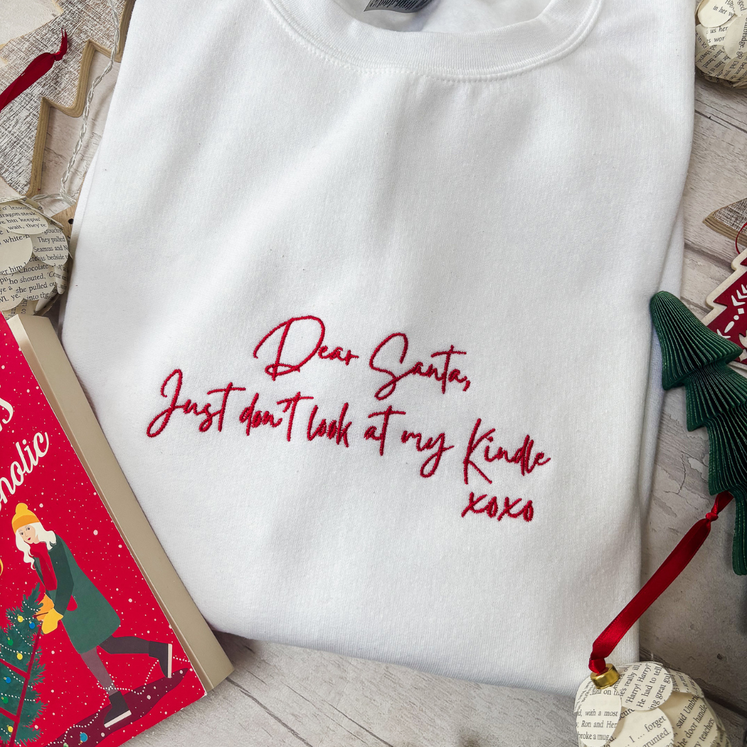 XL - Dear Santa Don't Look at my Kindle