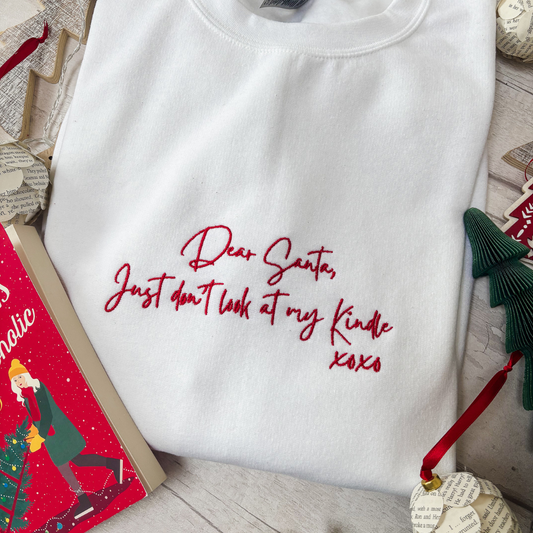 XL - Dear Santa Don't Look at my Kindle