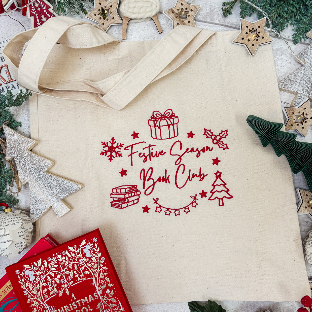 Festive Season Book Club Tote Bag