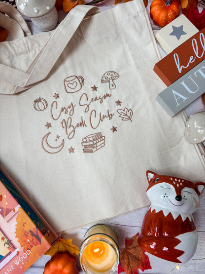 Cosy Season Book Club Tote Bag