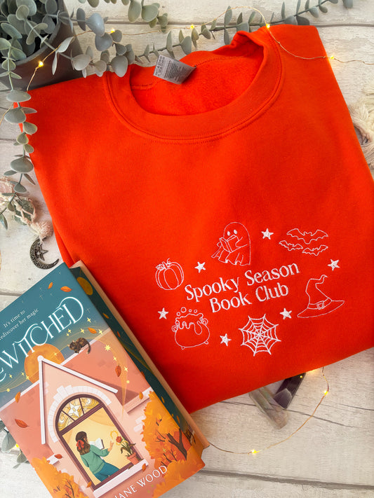 XXL - Orange with White Spooky Season Sweatshirt