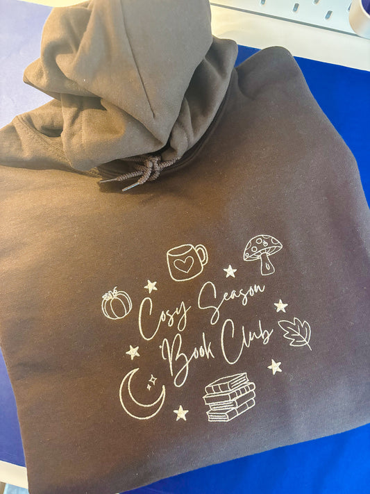 XXL- Brown and Cream Cosy Season Book Club Hoodie