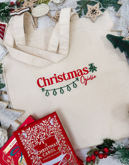 Christmas Girlie Tote Bag