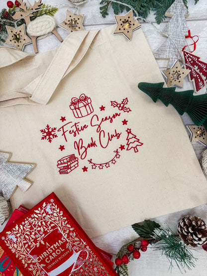Festive Season Book Club Tote Bag