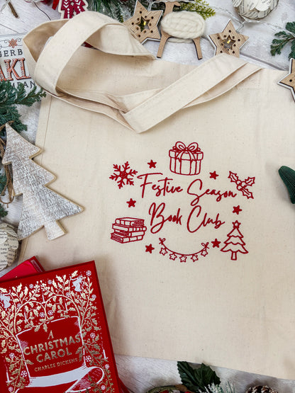 Festive Season Book Club Tote Bag