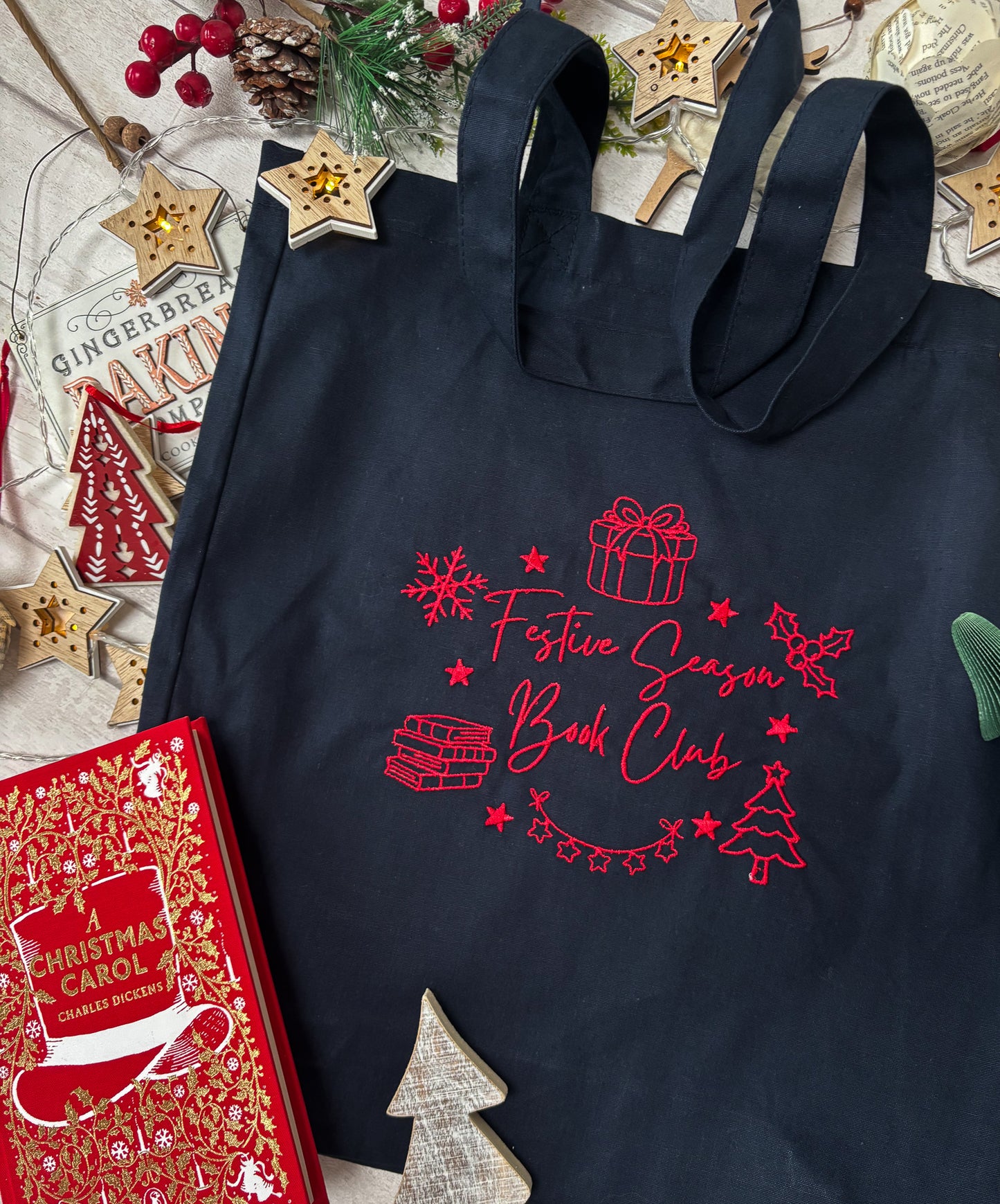 Festive Season Book Club Tote Bag